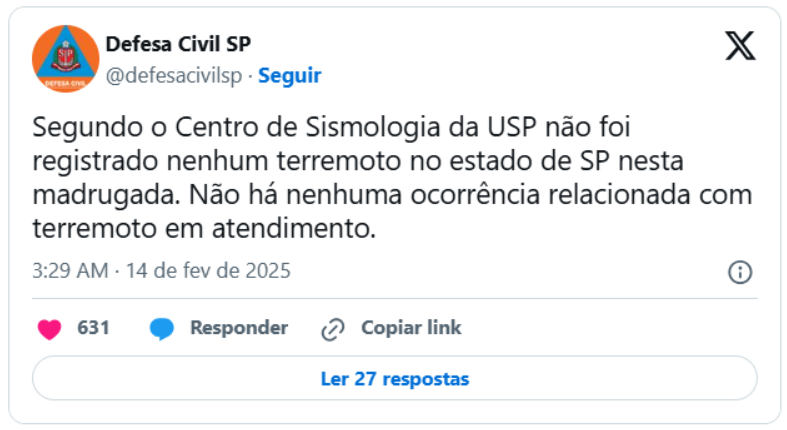 Alerta Falso de Terremoto