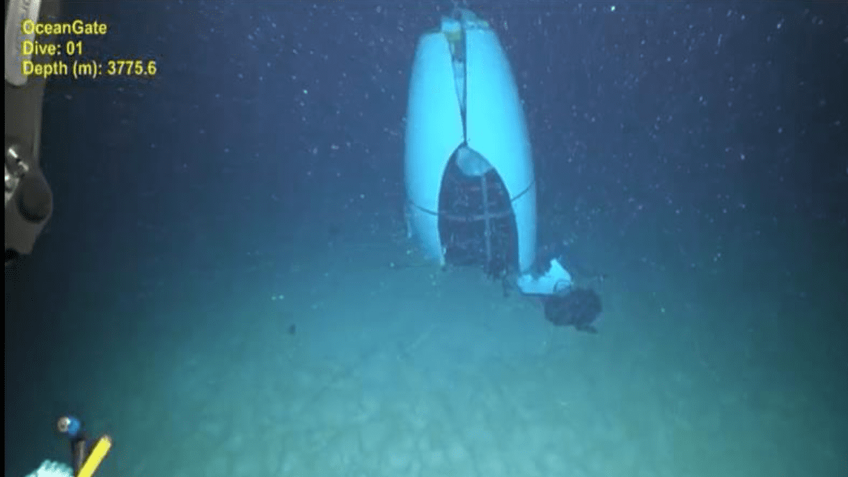 Imagem dos destroços do submarino Titan